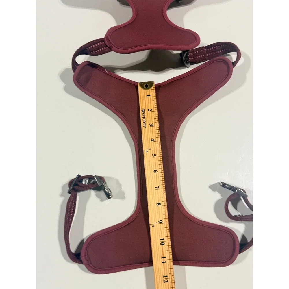 REDDY Dog Harness -Maroon Reflective Mesh Padded Canvas Handle - Medium NWOT